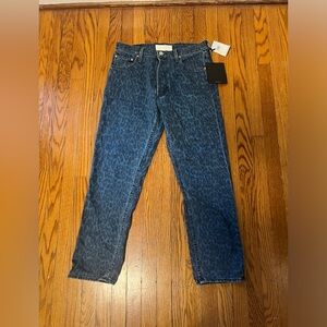 NWT MOTHER The Tomcat Ankle Jeans, leopard print, size 30